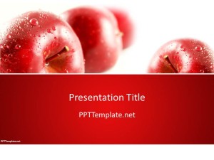 Free Red Apples PPT Template
