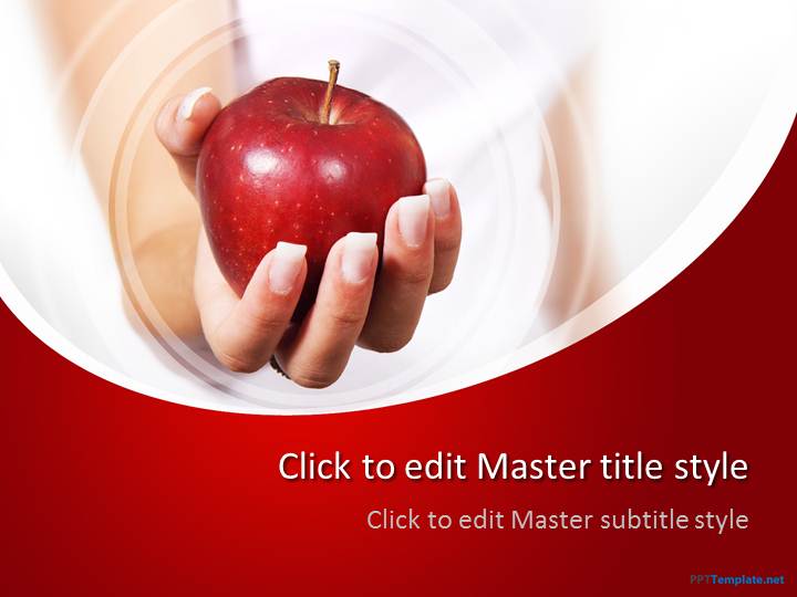 Free Diet Measure Apple PPT Template