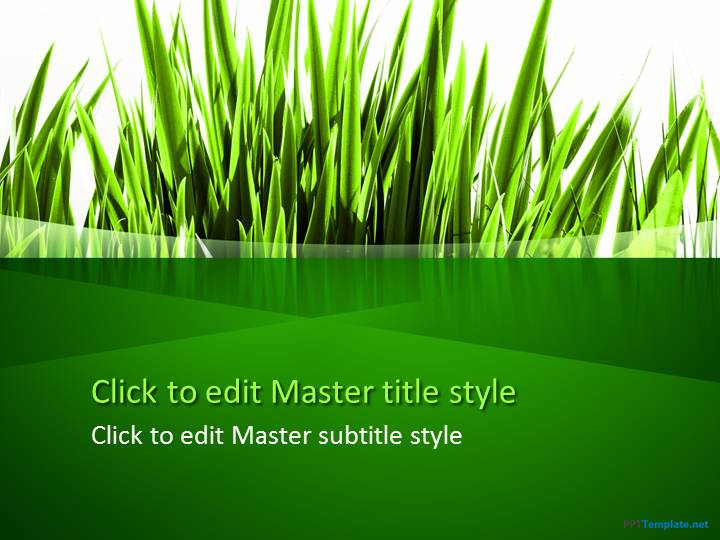 Free Green Grass PPT Template