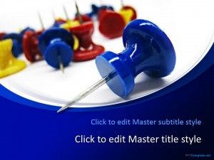 Free Office Push Pins PPT Template
