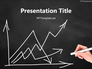 Free Empty Graph Chalk Hand Black PPT Template