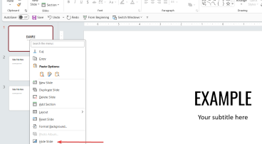 How to Hide a Slide in PowerPoint